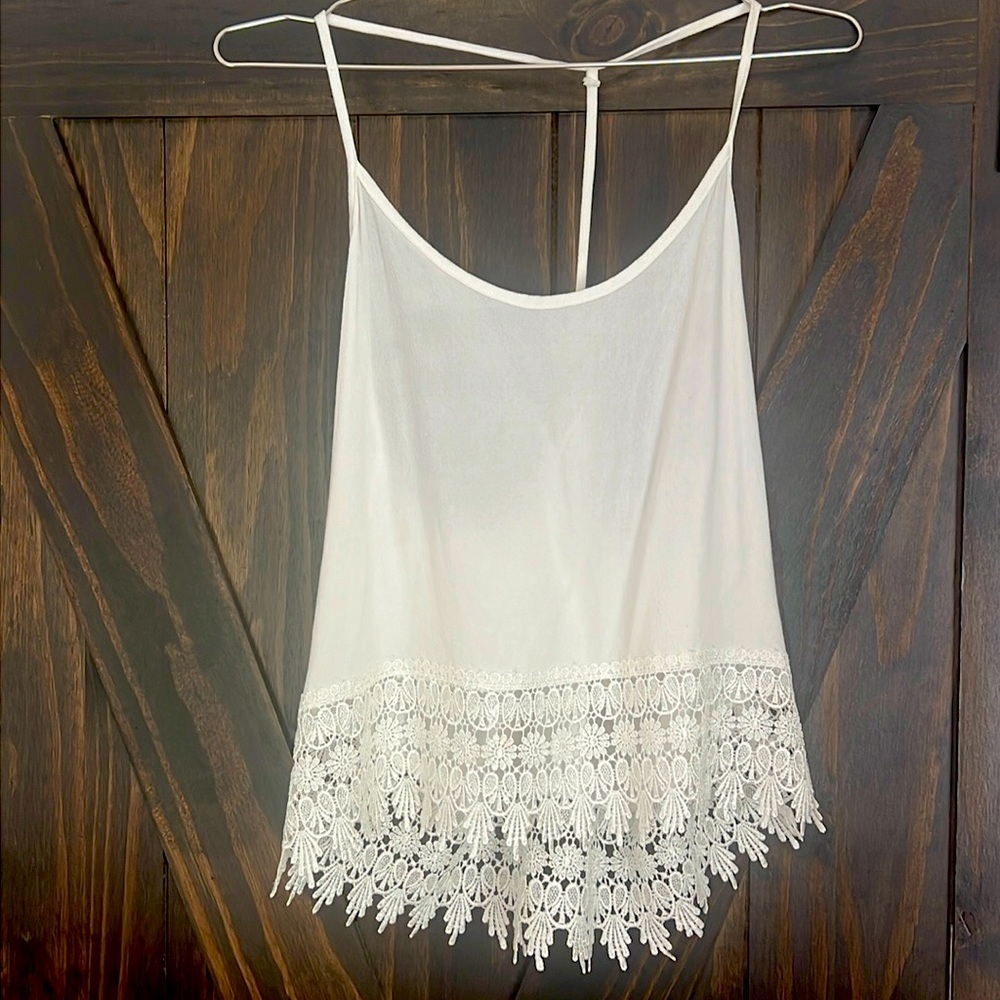 Lace Trim Crop Top